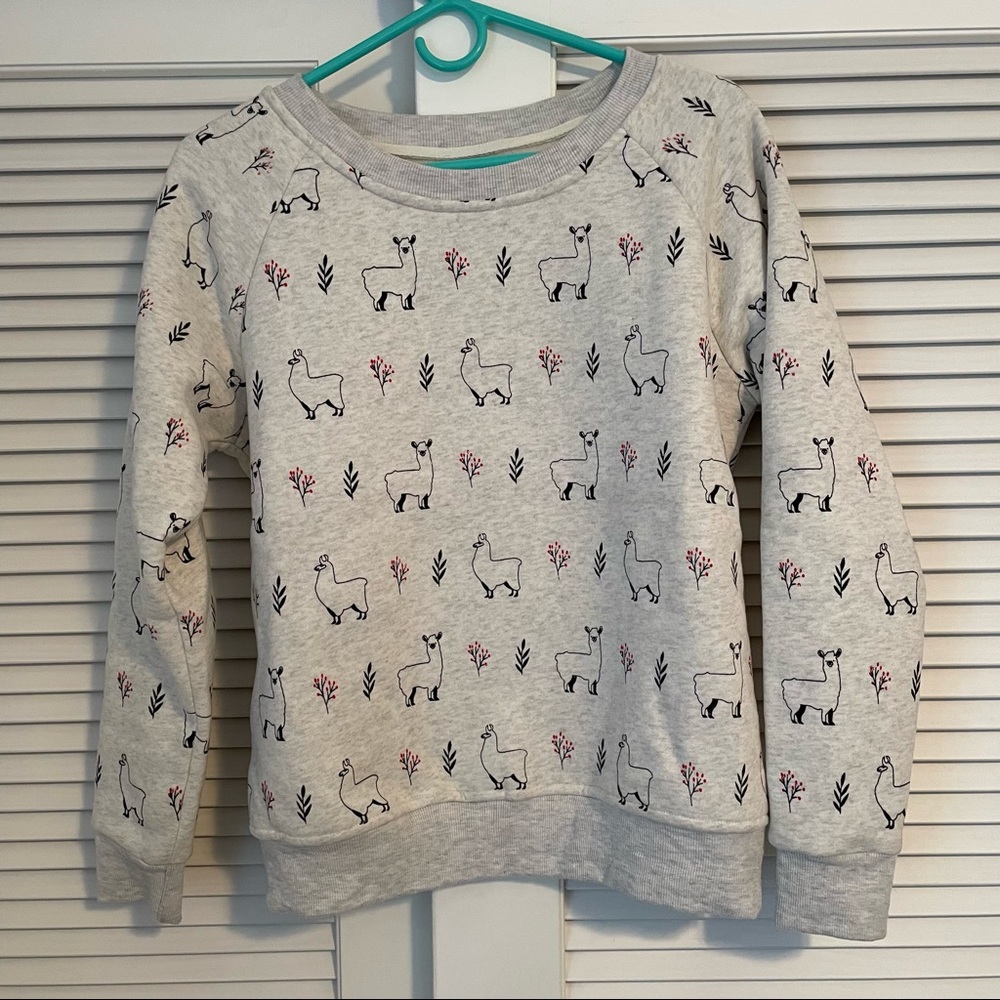 Llama crewneck sweatshirt LIKE NEW